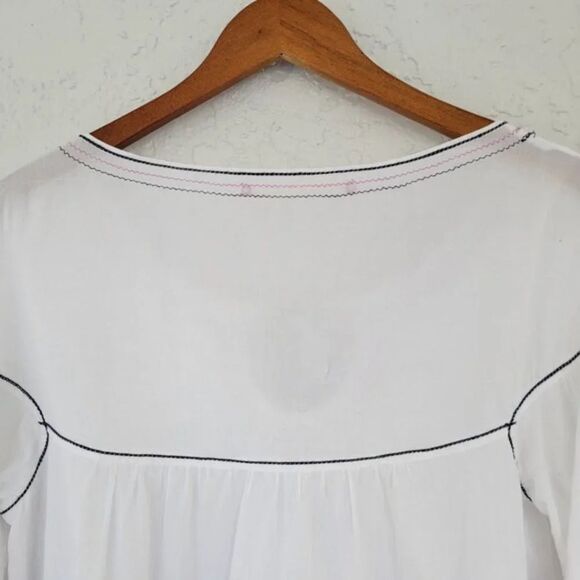Chelsea & Violet Boho Embroidered Blouse Womans Size M White Multi‎ - Picture 8 of 14